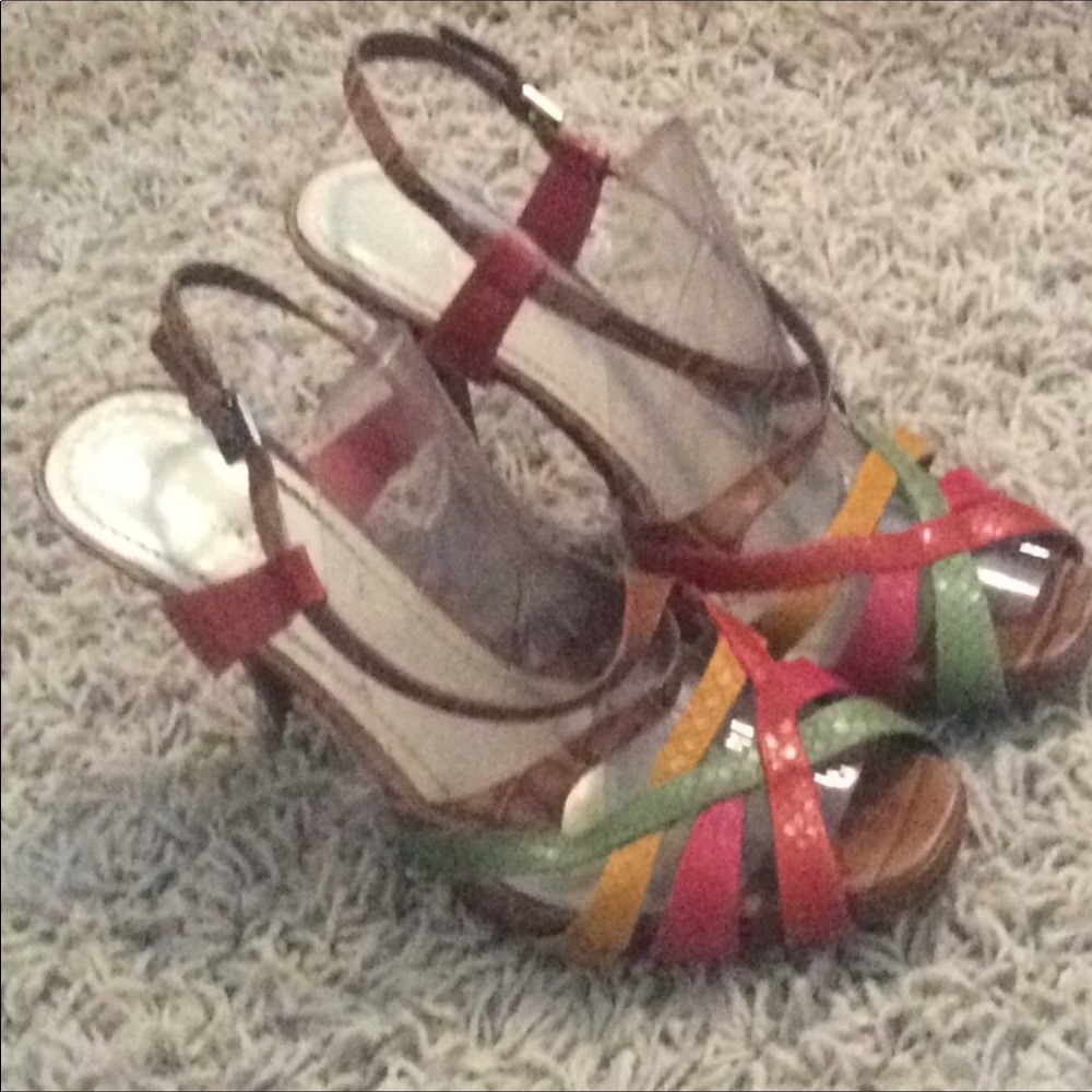 Gorgeous Multi color sandals by Nine west💙💙💙